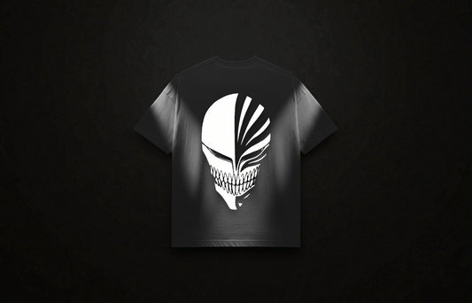 Hollow Mask Oversized Tee [Cotton] Available Only In Black. - RadArc