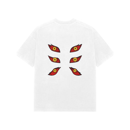 Upper One's Wrath [DEMON SLAYER] Oversized Tee Black/White - RadArc